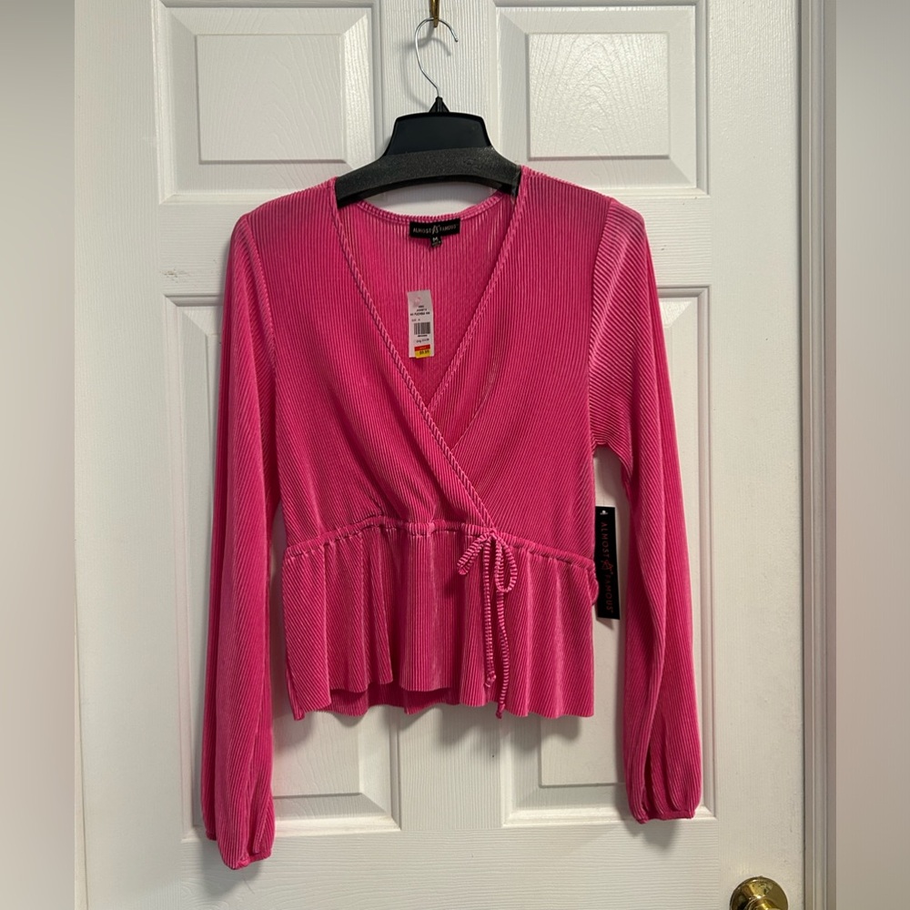 Almost Famous fuchsia blouse